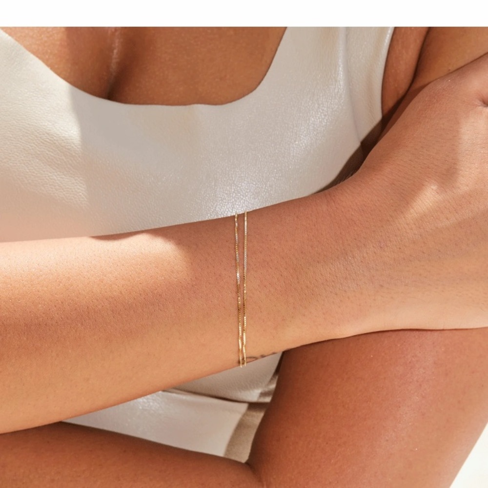 BabyGold (New in Original Packaging) 14k Gold Cable Chain Bracelet 6.5-7 inches